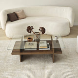 Couchtisch Saga Rectangle aus Holz und gehärtetem Glas, 105×65×35 cm von Hanah Home – Bild 6