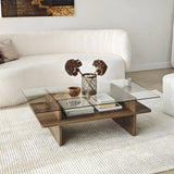Couchtisch Saga Rectangle aus Holz und gehärtetem Glas, 105×65×35 cm von Hanah Home – Bild 7