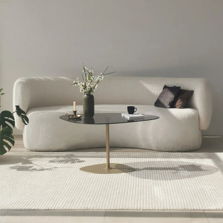 Couchtisch Soho aus gehärtetem Glas und Metall, 85×67×40 cm von Hanah Home – Bild 1