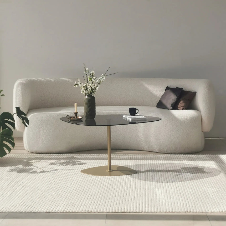 Couchtisch Soho aus gehärtetem Glas und Metall, 85×67×40 cm von Hanah Home – Bild 1