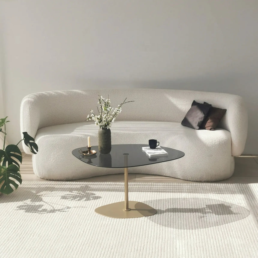 Couchtisch Soho aus gehärtetem Glas und Metall, 85×67×40 cm von Hanah Home – Bild 2
