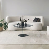 Couchtisch Soho aus gehärtetem Glas und Metall in Dunkelgrau und Schwarz, 85×67×40 cm von Hanah Home – Bild 1