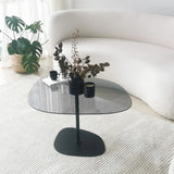 Couchtisch Soho aus gehärtetem Glas und Metall in Dunkelgrau und Schwarz, 85×67×40 cm von Hanah Home – Bild 3