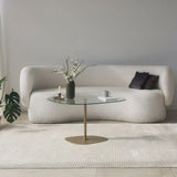 Couchtisch Soho aus gehärtetem Glas und Metall in Transparent und Gold, 85×67×40 cm von Hanah Home – Bild 2