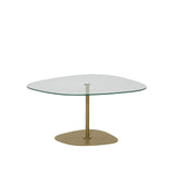 Couchtisch Soho aus gehärtetem Glas und Metall in Transparent und Gold, 85×67×40 cm von Hanah Home – Bild 9