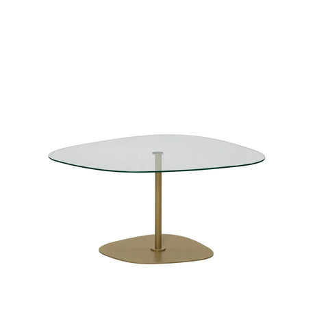 Couchtisch Soho aus gehärtetem Glas und Metall in Transparent und Gold, 85×67×40 cm von Hanah Home – Bild 9