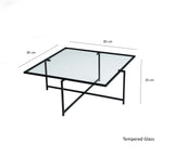 Couchtisch Sun S408 aus gehärtetem Glas und Metall, 85×85×35 cm von Hanah Home – Bild 11