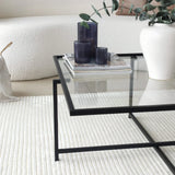 Couchtisch Sun S408 aus gehärtetem Glas und Metall, 85×85×35 cm von Hanah Home – Bild 9