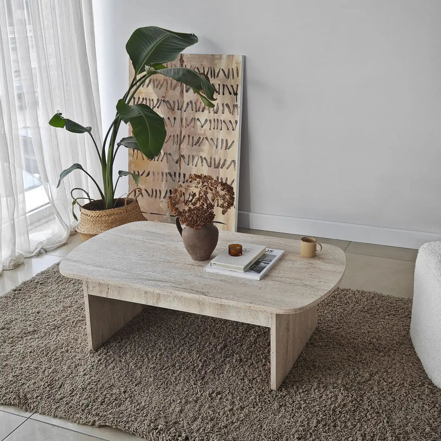 Couchtisch Theseus aus melaminbeschichteten Holz, 105×60×35 cm von Hanah Home – Bild 1