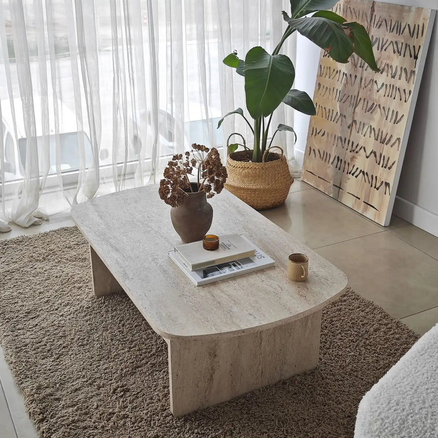 Couchtisch Theseus aus melaminbeschichteten Holz, 105×60×35 cm von Hanah Home – Bild 4