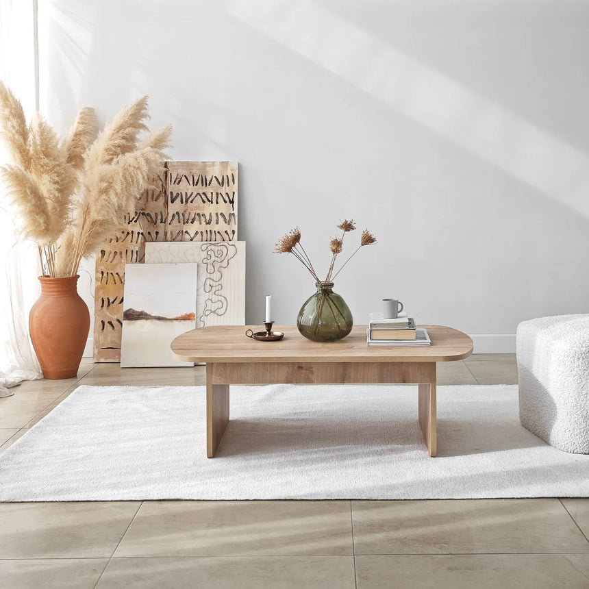 Couchtisch Theseus aus melaminbeschichteten Holz in Saphir-Eiche, 105×60×35 cm von Hanah Home – Bild 2