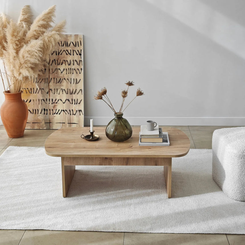Couchtisch Theseus aus melaminbeschichteten Holz in Saphir-Eiche, 105×60×35 cm von Hanah Home – Bild 4