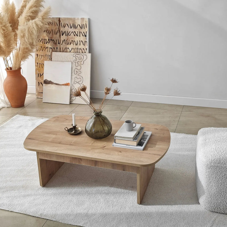 Couchtisch Theseus aus melaminbeschichteten Holz in Saphir-Eiche, 105×60×35 cm von Hanah Home – Bild 6