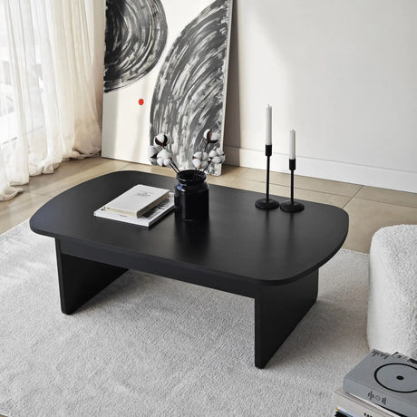 Couchtisch Theseus aus melaminbeschichteten Holz in Schwarz, 105×60×35 cm von Hanah Home – Bild 1