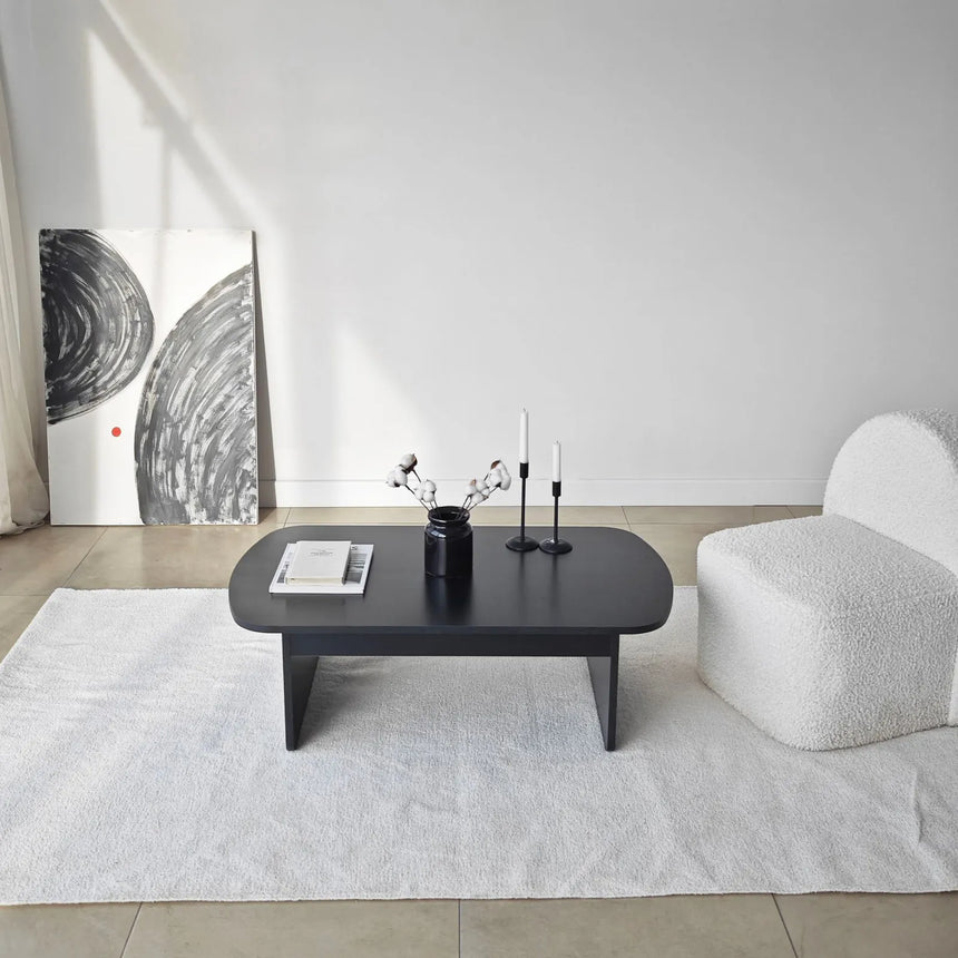 Couchtisch Theseus aus melaminbeschichteten Holz in Schwarz, 105×60×35 cm von Hanah Home – Bild 3