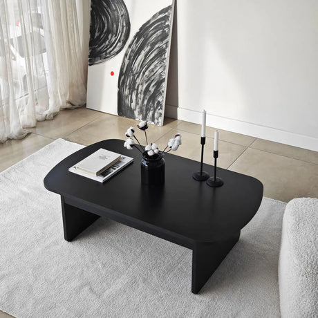 Couchtisch Theseus aus melaminbeschichteten Holz in Schwarz, 105×60×35 cm von Hanah Home – Bild 5