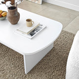 Couchtisch Theseus aus melaminbeschichteten Holz in Weiß, 105×60×35 cm von Hanah Home – Bild 7