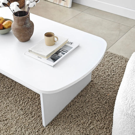 Couchtisch Theseus aus melaminbeschichteten Holz in Weiß, 105×60×35 cm von Hanah Home – Bild 7