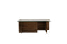 Couchtisch Vetrino aus gehärtetem Glas und melaminbeschichteten Holz, 105×65×40 cm von Hanah Home – Bild 6