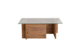 Couchtisch Vetrino aus gehärtetem Glas und melaminbeschichteten Holz in Atlantik-Kiefer, 105×65×40 cm von Hanah Home – Bild 6