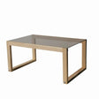 Couchtisch Via aus massivem Kieferholz und gehärtetem Glas, 85×55×40 cm von Hanah Home – Bild 8