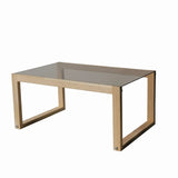 Couchtisch Via aus massivem Kieferholz und gehärtetem Glas, 85×55×40 cm von Hanah Home – Bild 8