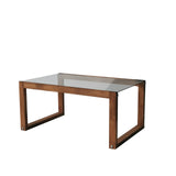 Couchtisch Via aus massivem Kieferholz und gehärtetem Glas in Holzfarbe, 85×55×40 cm von Hanah Home – Bild 7