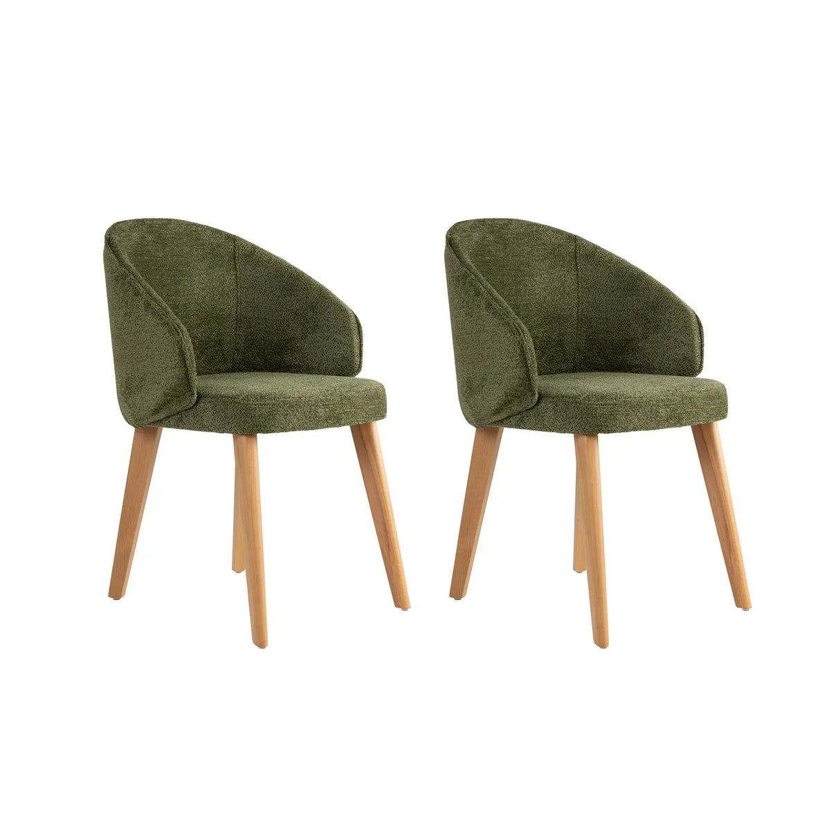Essstuhl Bentley aus Buche und Baumwolle, 2er-Pack - ZEN ZONE Furniture
