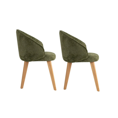 Essstuhl Bentley aus Buche und Baumwolle, 2er-Pack - ZEN ZONE Furniture