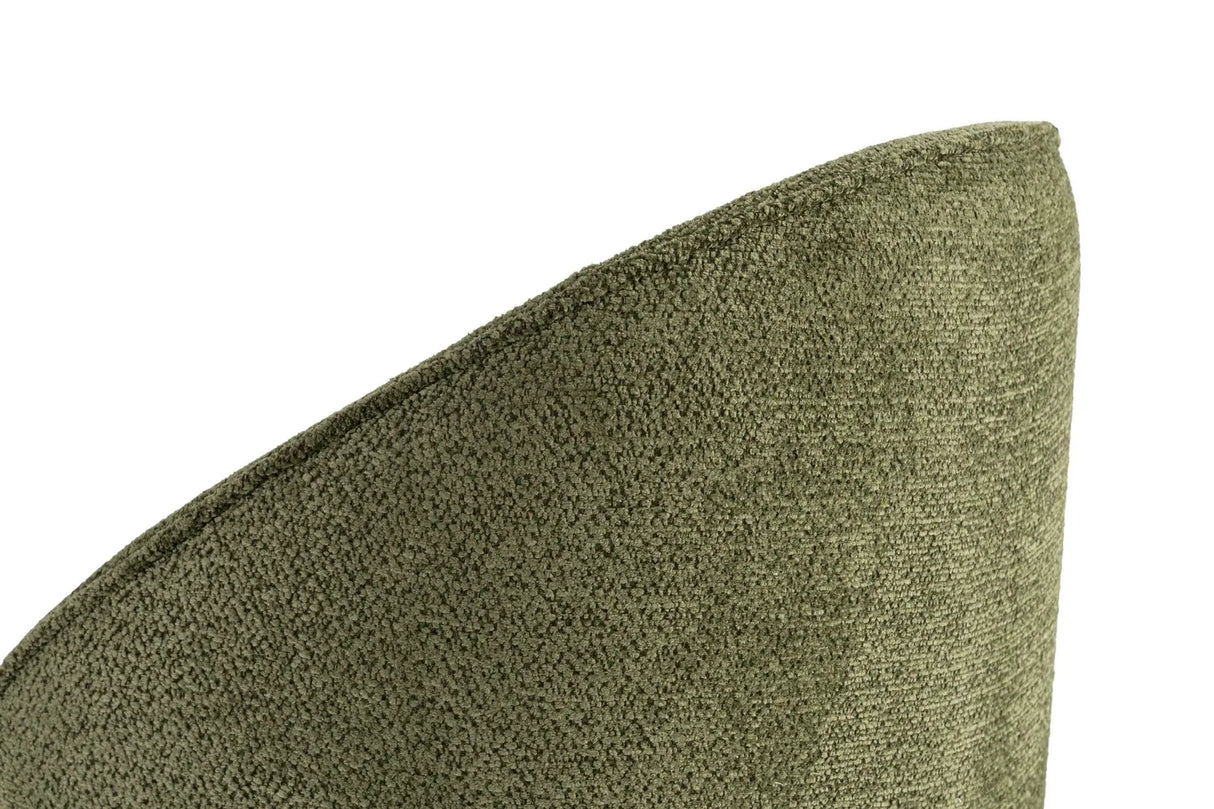 Essstuhl Bentley aus Buche und Baumwoll-Chenille in Grün und heller Eiche, 2er-Pack von Hanah Home – Bild 5