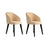 Essstuhl Bentley aus Buche und Baumwolle, 2er-Pack - ZEN ZONE Furniture