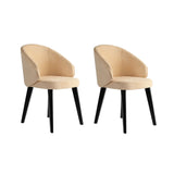 Essstuhl Bentley aus Buche und Baumwolle, 2er-Pack - ZEN ZONE Furniture