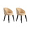 Essstuhl Bentley aus Buche und Baumwolle, 2er-Pack - ZEN ZONE Furniture