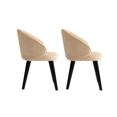 Essstuhl Bentley aus Buche und Baumwolle, 2er-Pack - ZEN ZONE Furniture