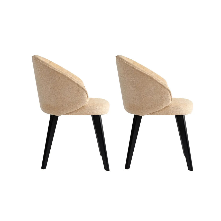 Essstuhl Bentley aus Buche und Baumwolle, 2er-Pack - ZEN ZONE Furniture