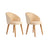 Essstuhl Bentley aus Buche und Baumwolle, 2er-Pack - ZEN ZONE Furniture