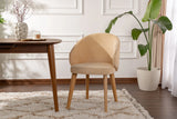 Essstuhl Bentley aus Buche und Baumwolle in Beige und heller Eiche, 2er-Pack von Hanah Home – Bild 1
