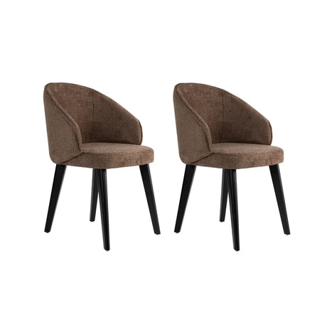 Essstuhl Bentley aus Buche und Baumwolle, 2er-Pack - ZEN ZONE Furniture