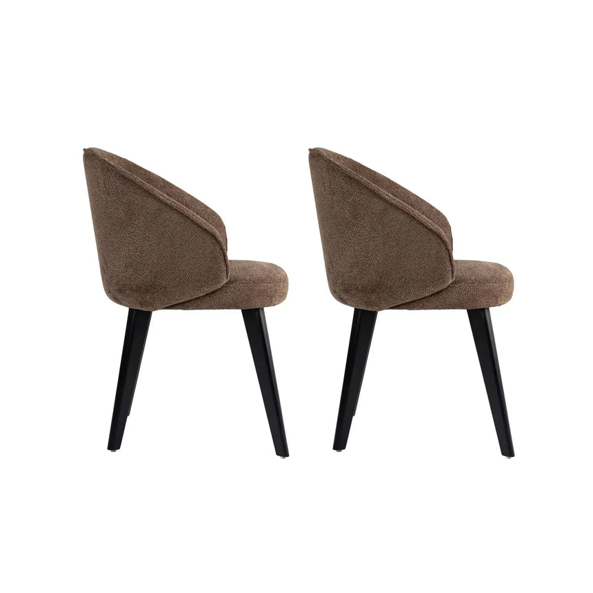 Essstuhl Bentley aus Buche und Baumwolle, 2er-Pack - ZEN ZONE Furniture