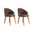 Essstuhl Bentley aus Buche und Baumwolle, 2er-Pack - ZEN ZONE Furniture
