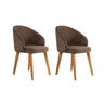 Essstuhl Bentley aus Buche und Baumwolle, 2er-Pack - ZEN ZONE Furniture