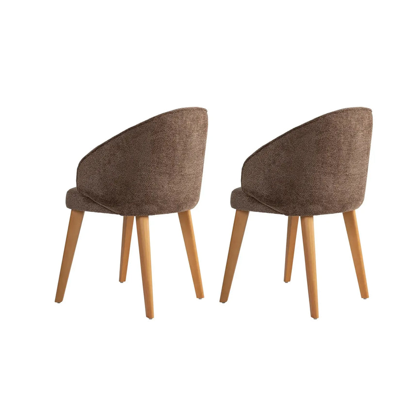 Essstuhl Bentley aus Buche und Baumwolle, 2er-Pack - ZEN ZONE Furniture