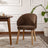 Essstuhl Bentley aus Buche und Baumwolle in Braun und heller Eiche, 2er-Pack von Hanah Home – Bild 1