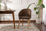 Essstuhl Bentley aus Buche und Baumwolle in Braun und heller Eiche, 2er-Pack von Hanah Home – Bild 1