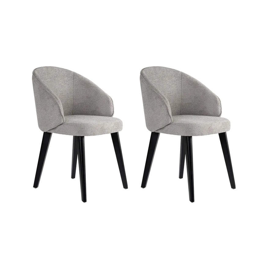 Essstuhl Bentley aus Buche und Baumwolle, 2er-Pack - ZEN ZONE Furniture