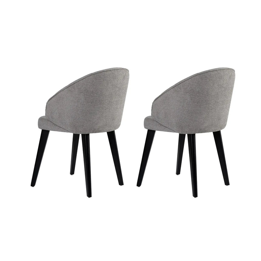 Essstuhl Bentley aus Buche und Baumwolle, 2er-Pack - ZEN ZONE Furniture