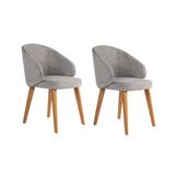 Essstuhl Bentley aus Buche und Baumwolle, 2er-Pack - ZEN ZONE Furniture
