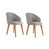 Essstuhl Bentley aus Buche und Baumwolle, 2er-Pack - ZEN ZONE Furniture