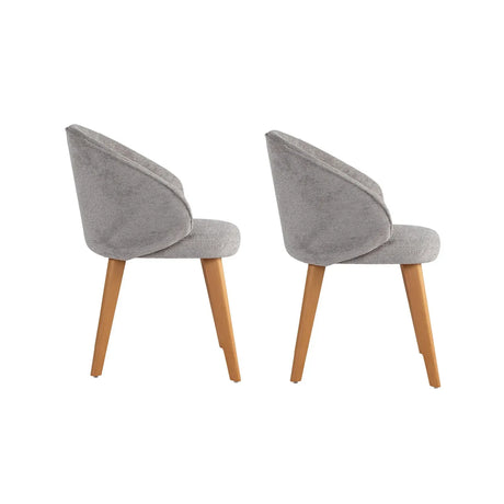 Essstuhl Bentley aus Buche und Baumwolle, 2er-Pack - ZEN ZONE Furniture