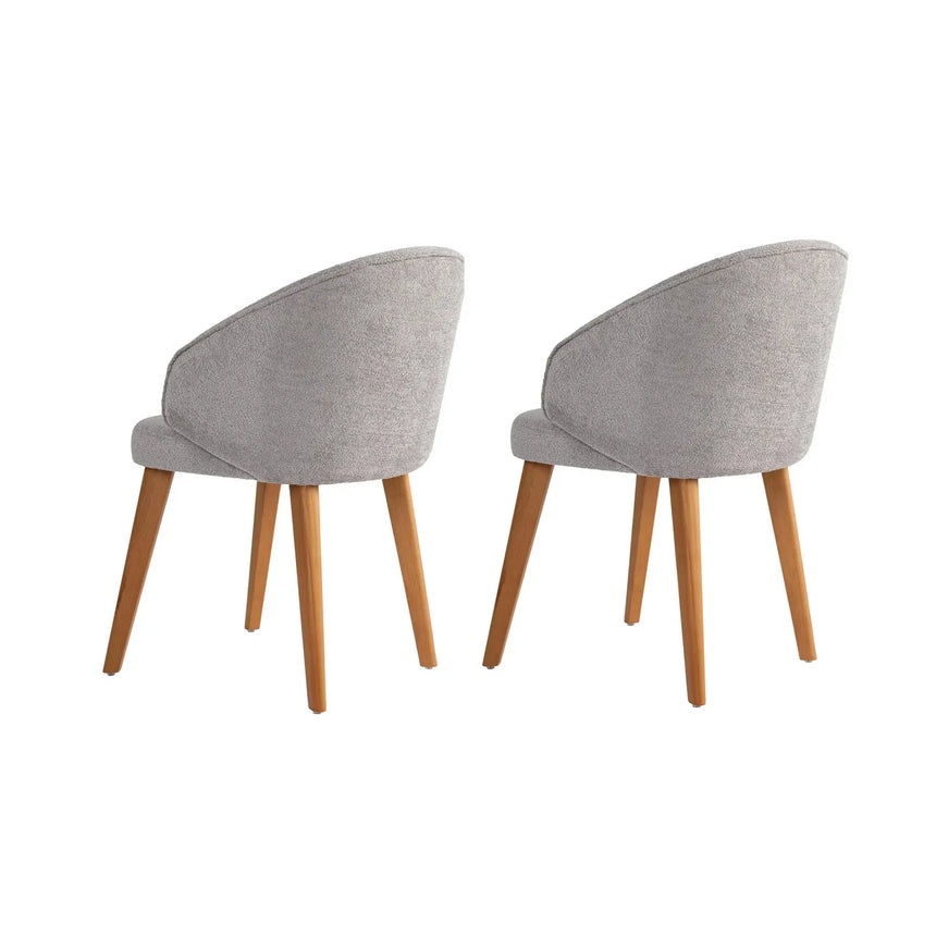 Essstuhl Bentley aus Buche und Baumwolle, 2er-Pack - ZEN ZONE Furniture